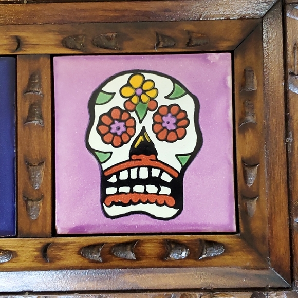 Day of the Dead wooden tray - Picture 3 of 4